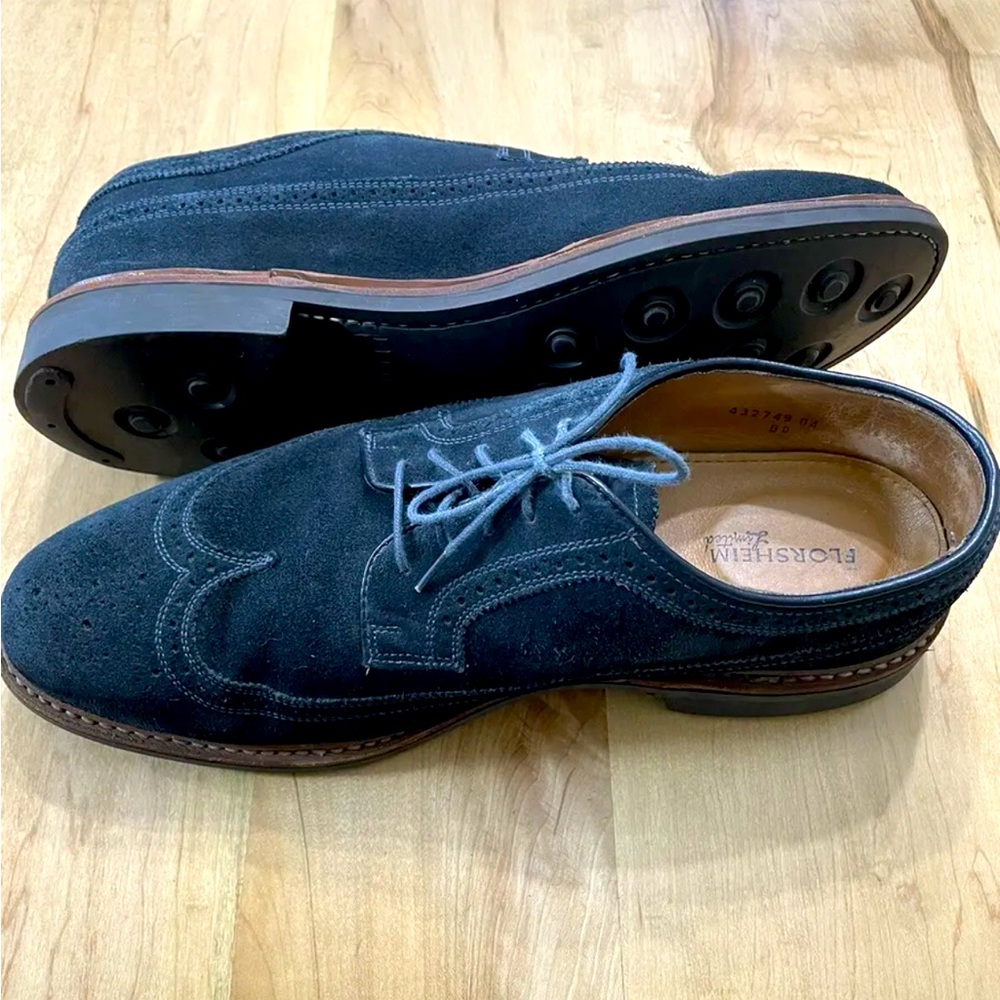 Florsheim Limited Suede Wingtips Shoes. Blue. Men’s Size 11.5